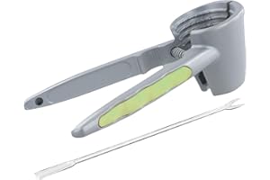 YILANJIN Nutcracker, Heavy Duty Nutcracker, Nut Crackers Tool, Funnel Walnut Pliers, with Non-Slip Silicone Handle, Metal Nutcracker Multifunction, for Pecan, Walnut, Almond, Hazelnut (Grey+Green)