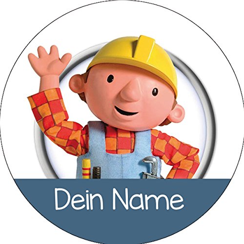 Preisvergleich Produktbild Tortenaufleger Bob der Baumeister1 mit Wunschname / 20 cm Ø