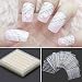 30Sheets Nail Art Sticker DIY Decal Lace Mix Styles (White)