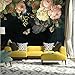 Produktbild Mkkwp Papel Tapiz 3D Personalizado Tela De Seda Murales De Lona A Prueba De Agua Pintura De Pared Pastoral Floral Flor Pintura Al Óleo Negro Mural Wallpaper300Cmx210Cm