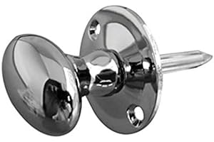 BULK HARDWARE Merriway BH02016 63mm (2.1/2 inch) Oval Thumb Turn for Door Security Mortice Rack Bolt-Polished Chrome Key Knob, (Pack of 1)
