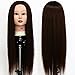 Neverland Beauty 26" Long Smooth 100% Synthetic Medium Brown Hair Hairdressing Equipment Styling Head Doll Mannequin Training Head Tools Braiding Cutting Student Practice Model with Clamp #4 UK Stock