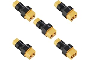 Boladge 5-Pack Adaptador de Conector Macho XT30 a Conector Hembra XT60 para Drone FPV