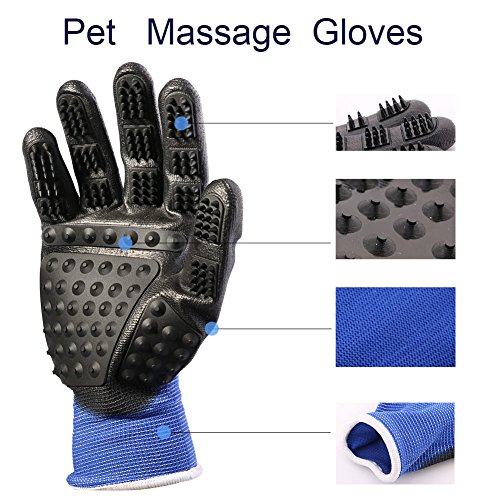 AYOUYA-Gant-de-Toilettage-Brossage-Chat-Chien-Cheval-Lapin-Animal-Brosse-de-Nettoyage-Massage-Toilette-Professionnel-pour-Poils-Cheveux-Bain-Peigne-Doux-et-Efficace-2-Packs