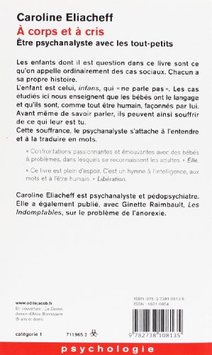Book's Cover of A corps et à cris : être psychanalyste avec les tout-petits