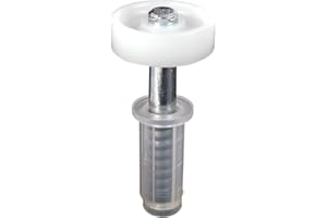 PRIME-LINE N 6703 N6703 Spring Loaded Top Pivot Guide Wheel, 3/8 in Dia X 1 in H, Plastic, Mill, 2 Pack