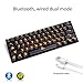 Produktbild 61 Tasten Kabellose Mechanische Tastatur mit RGB Hintergrundbeleuchtung, mit kabellosem Bluetooth 4.0 angeschlossen
