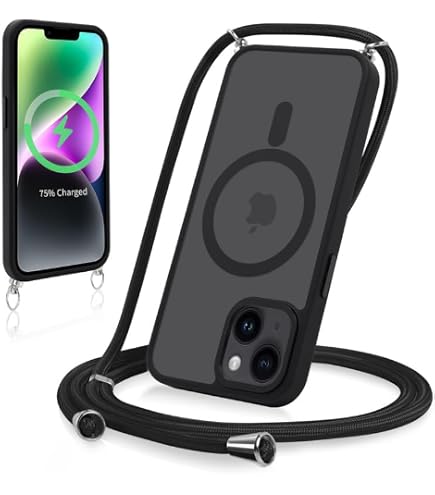 StilGut Cover Con Laccio Per IPhone 13 Pro: Custodia TPU Con Cordino Regolabile E Moschettoni, Verde Chiaro - 5