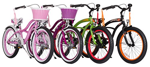 BIKESTAR® Premium Design Kinderfahrrad für coole Kids ab 6 Jahren ★ 20er Deluxe Cruiser Edition ★ Gecko Grün - 7