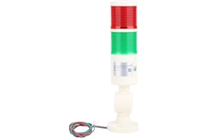 HILITAND Indicatore LED BEM-50-2T-D 24V DC Spia rossa e verde della macchina AS Luce di avvertimento del segnale di emergenza in ABS