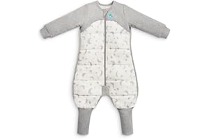 Love To Dream Sleep Suit Warm with Legs, 3-4 years, White, 2.5 Tog for Cool Temperatures (16-20°C), Long Sleeve Wearable Blanket & Quilt, Made for Movement with Grip Pads