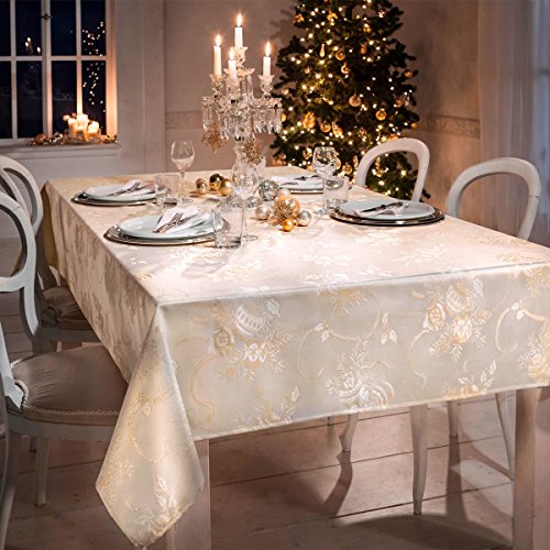 Preisvergleich Produktbild Jacquard-Tischdecke "Gala", creme, 130 x 160 cm