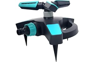 Vbvbip 2025 New Propeller Sprinkler for Lawn & Garden, 360° Rotating Sprinkler with Adjustable | Pluggable Base & High-Pressure Nozzles, Yard Irrigation System for Large Area Coverage