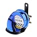 Produktbild MagiDeal Universal 12V/130dB Druckluft Schnecke Hupe Lufthorn mit Wasserdichter Abdeckung für Fahrzeug Auto LKW Boot Motorrad, Blau/Schwarz - Blau