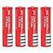 Produktbild Skytower Brand new 3,7V Li-Ionen-Akku 18650 3000mAh rot für Ultra Cree LED Taschenlampe (4x Stück)