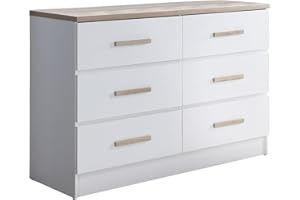 Vente-unique-Comò 6 cassetti Bianco e le - SKAIDO