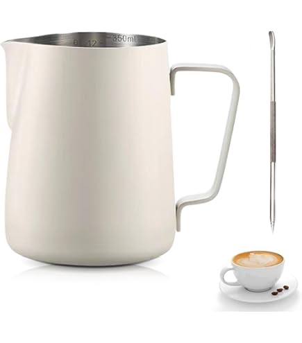 Milk Jug Stainless Steel Coffee Pitcher, Espresso Frothing Jug, Barista