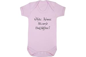 MIAMMO What about second breakfast greedy hobbit quote baby grow vest