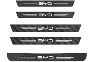FUWUDI 5PCS Car Door Sill Protector Strips, Carbon Fiber Threshold Protective Film for BYD Seal U DM-i 2023 2024 2025, Kick Plate Cover Sticker, Door Edge Protection Decorate