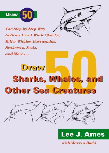 Draw 50 Sharks, Whales, and Other Sea Creatures livre