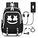 Produktbild Marshmello DJ Rucksack, Schüler Schule Rucksack Junge Camping Outdoor Rucksack Unisex Mode Rucksack mit USB-Port