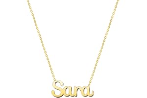 cotigo Collar Nombre Acero-Incluye Tarjeta con Significado Hermoso-Colgante Nombre Plateado o Dorado-Regalos Personalizados para Mujer-Cumpleaño-Navidad-Día de madre-San valentín