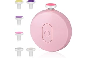 Vicloon elektryczny pilnik do paznokci dla noworodków, 6w1, Pilnik do paznokci dla niemowląt, cichy i bezpieczny obcinacz do paznokci dla niemowląt, wymienny pilnik do szlifowania