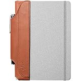 Large One Pen Holder Quiver, Genuine Leather Pen Holder For Notebooks, Pen Case &amp; Pen Sleeve, A5, 8" - 8.5" tall (20.3 cm - 21.6 cm)(Brown)