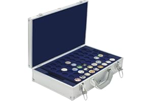 SAFE N° 11271 Couvercle de champagne Boîte de collection avec plaque métallique 3D multicolore I 4 tableaux bleu roi pour 216 capsules de champagne ou capsules I Env. 410 x 230 x 85 mm