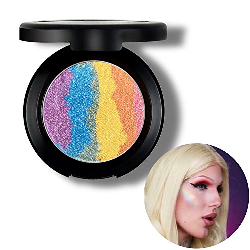 Travelmall Rainbow Cake Beautiful Eyeshadow and blusher Makeup Rainbow Highlighter