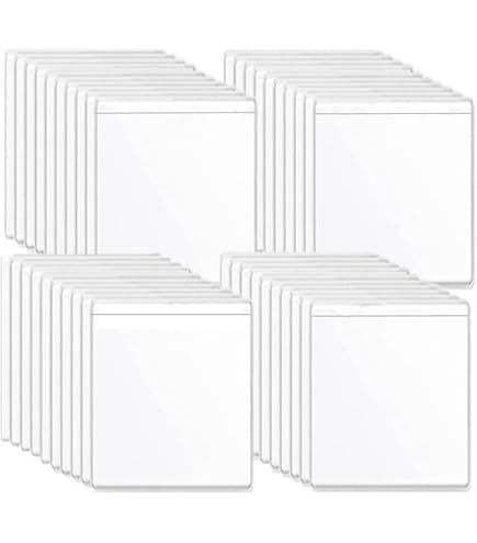 Pochettes Cartes Adhésives Transparentes - 16 Pièces - 12,8 X 8,6 Cm - Protection étanches Bureau