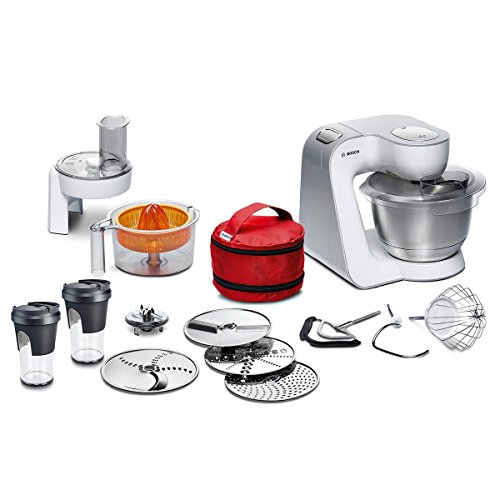 Bosch MUM58W56DE Küchenmaschine CreationLine, 1000 W, 3,9 L Edelstahl-Rührschüssel, Personal Blender 0,5 L zum Mixen, umfangreiches Zubehör, weiß - 3