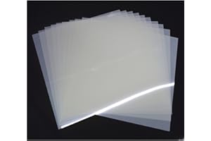ZHluja 12-Pack 0.19mm 305x305 mm Blank Stencil Sheet for Cricut Vinyl,Acetate Milky Translucent PET, Silhouette, Craft Template Material