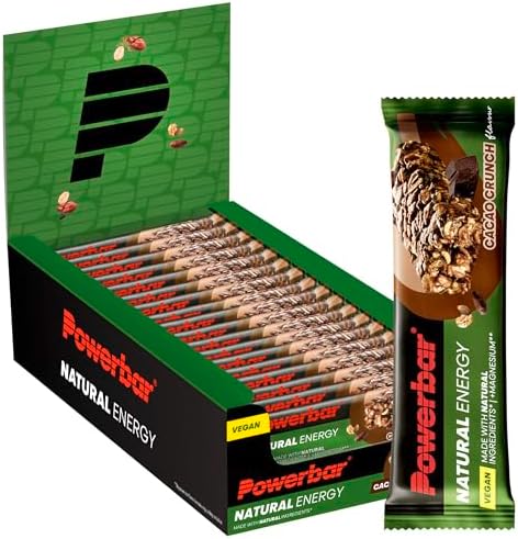 Powerbar - Natural Energy Cereal-Cacao Crunch - 18x40g - Barretta energetica vegana ai carboidrati - magnesio - senza olio di palma