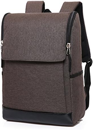 Laptop Bag Men's Business Backpack Backpack Waterproof Wearable Student Bag,19Inches-Brown