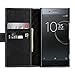 Produktbild StilGut Talis Schutz-Hülle kompatibel mit Sony Xperia XZ Premium mit Kreditkarten-Fächern aus echtem Leder, Schwarz