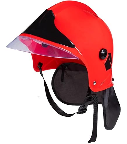 Theo Klein Casco Da Pompiere Rosso Per Bambini - Visiera Mobile, Regolabile, Gioco Di Ruolo - Foto 13