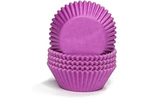 Miss Bakery's House® Pirottini in carta - standard - viola pallido - 75 pezzi - Ø 5 cm x 3 cm - resistenti al forno - per muffin e cupcakes - da cuocere in fornetto