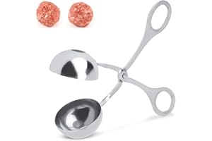 HERCHR Albóndiga Cucharada de Acero Inoxidable, Máquina para hacer bolas de albóndigas pinzas para carne para Cake Pop, Cuchara para Helado, Fruta(S)
