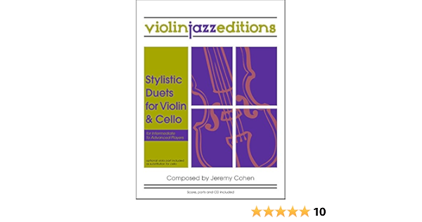 Stylistic Duets For Violin Cello Amazon De Jeremy Cohen Bucher