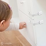 PREMIUM Kindersicherung | Schubladensicherung ohne Bohren | Praktischer Kinderschutz für Dein Baby und Deine Kinder | 6 Stück Schranksicherungen | Perfekter Klemmschutz für Türen und Schubladen - 7