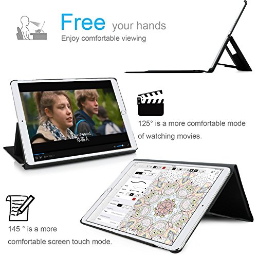 Ipad pro 10.5 tastaturkasten, [QWERTZ tastatur] KuGi ipad pro 10.5 Fall, leichter Standplatz-Portfoliokoffer mit Bluetooth Tastaturabdeckung case + Bleistifthalter für 10.5 Zoll neuer Apple ipad pro 2017 freigegeben ipad. Schwarz - 7