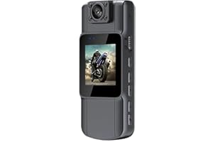 Andoer Mini Körperkamera, 4K Body Cam 150°-Weitwinkel mit 180° Objektiv, WLAN-Videokamera mit Nachtsicht, Bewegungserkennung, APP-Steuerung für tägliche Aufzeichnung/Service/Lieferung/Konferenz