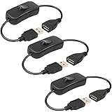 USB-Kabel mit Ein/Aus-Schalter, USB-Verlängerungs-Inline-Wippschalter für Fahrrekorder, LED-Schreibtischlampe, USB-Lüfter, LE