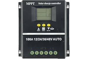 Kaneorooir PWM 100A 12V 24V 36V 48V AUTO Solar Panel Charge Controller Solar PV Battery Charger with LCD MPPT Solar Controller