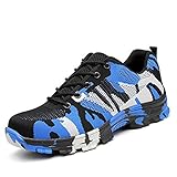 botas seguridad caterpillar  Calzado de Trabajo Hombre Mujer Zapatillas de Seguridad con Puntera de Acero Antideslizante Transpirables Unisex Azul 42