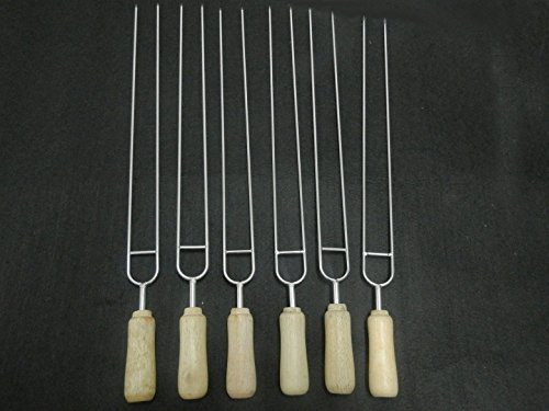 Natural Home Grillspieße Schaschlikspieße Fleischspieße 37cm, 6Stück, Rostfreier Edelstahl – Qualitätsprodukt - 4