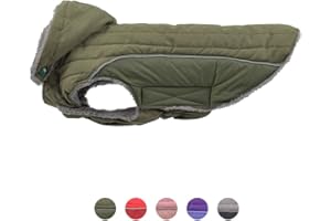 Vinnykud Hundemantel Hoodie Hundejacken mit Abnehmbarem Hut Haustiermantel Verdicken Reflektierend Warm Hunde Kleidung Bekleidung