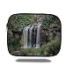 Produktbild Tablet Bag for Ipad air 2/3/4/mini 9.7 inch,Nature,Photo of Waterfall Forest Jungle Corleone Sicily Rocks Trees Grass Landscape,Brown Green White