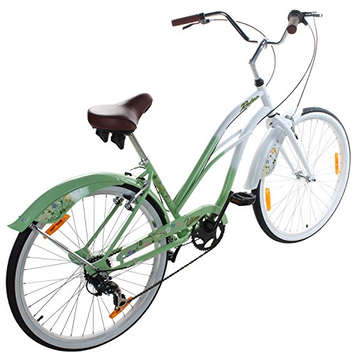 26 Zoll Beachcruiser Viking Retro Ladies Fahrrad Cruiser 2 Farben - 3